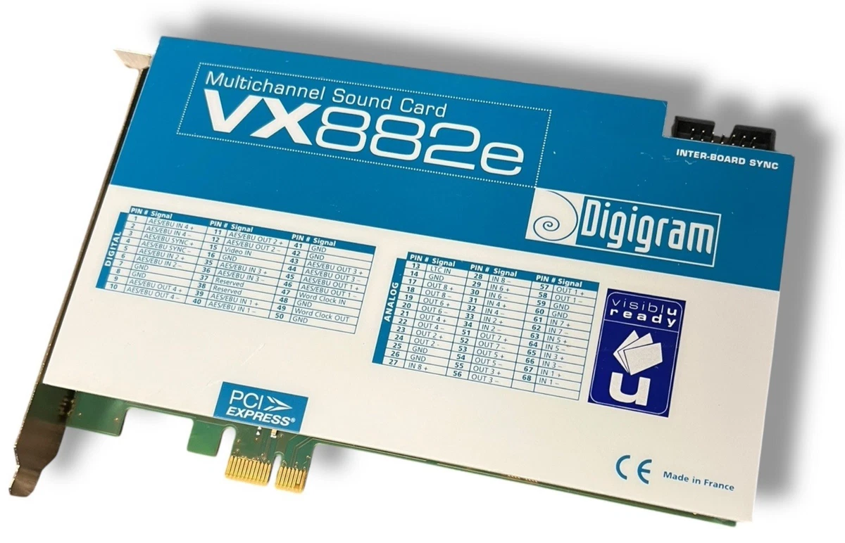 Carte Son Digigram VXpocket 440 Analogique équilibrée - Avec Câble Et Manuel