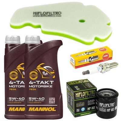 Wartung 2L Öl Luftfilter Ölfilter Zündkerze für Aprilia Scarabeo 400 ie 2006-09