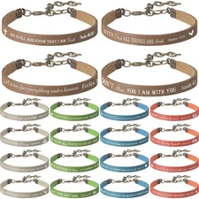 40 Pcs Bible Verse Bracelets Bulk christian gifts for teen leather scripture .