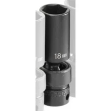Grey Pneumatic 1018UMD 3/8" Drive Deep Metric Universal Impact Socket 18mm