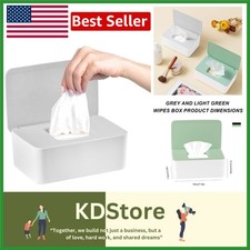Refillable Wipe Dispenser Box with Sealing Lid Gray Plastic Reusable