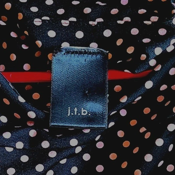 Black Sleeveless Pink Polka Dot Tank By J.T.B. Size XL Y2K Business & Office - Image 4 of 4