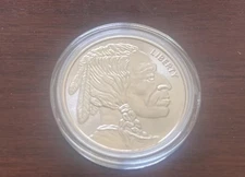 INDIAN HEAD  1  OZ.  LIBERTY STANDING BUFFALO 999 PURE FINE SILVER BULLION ROUND