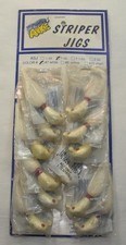 Arkie ASJ1-7 1 oz. Striper Banana Jig White Card of 12
