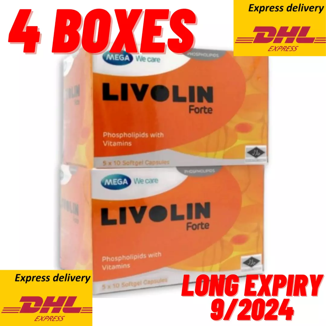 Livolin Forte Liver Cleanse Detox Vitamin Supplement (2 Boxes X 50 Tablets)