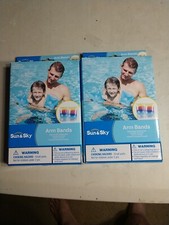 Sun  Sky Arm Bands rainbow color Lot of 2 Packages Children 4 