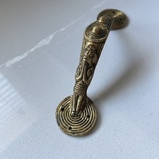 Maniglia per porta in ottone massiccio decorativa vintage artigianale indiana etnica fatta a mano