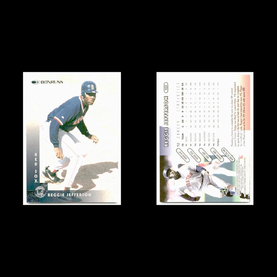 Reggie Jefferson #103 1997 Donruss Boston Red Sox Baseball Card MLB NM - Image 3 of 3