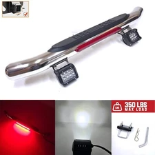 2" Chrome 36" Heavy Duty Tow Hitch Step Bar for Truck SUV w/LED Brake&Spot Light