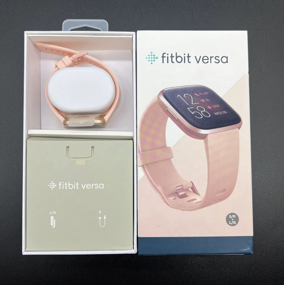 НОВЫЕ умные часы Fitbit Versa монитор сердечного ритма сна с ремешком на запястье S&L - Изображение 2 из 4