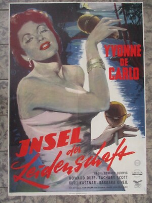 Yvonne de Carlo Insel der Leidenschaft  A1  EA  Filmposter 
