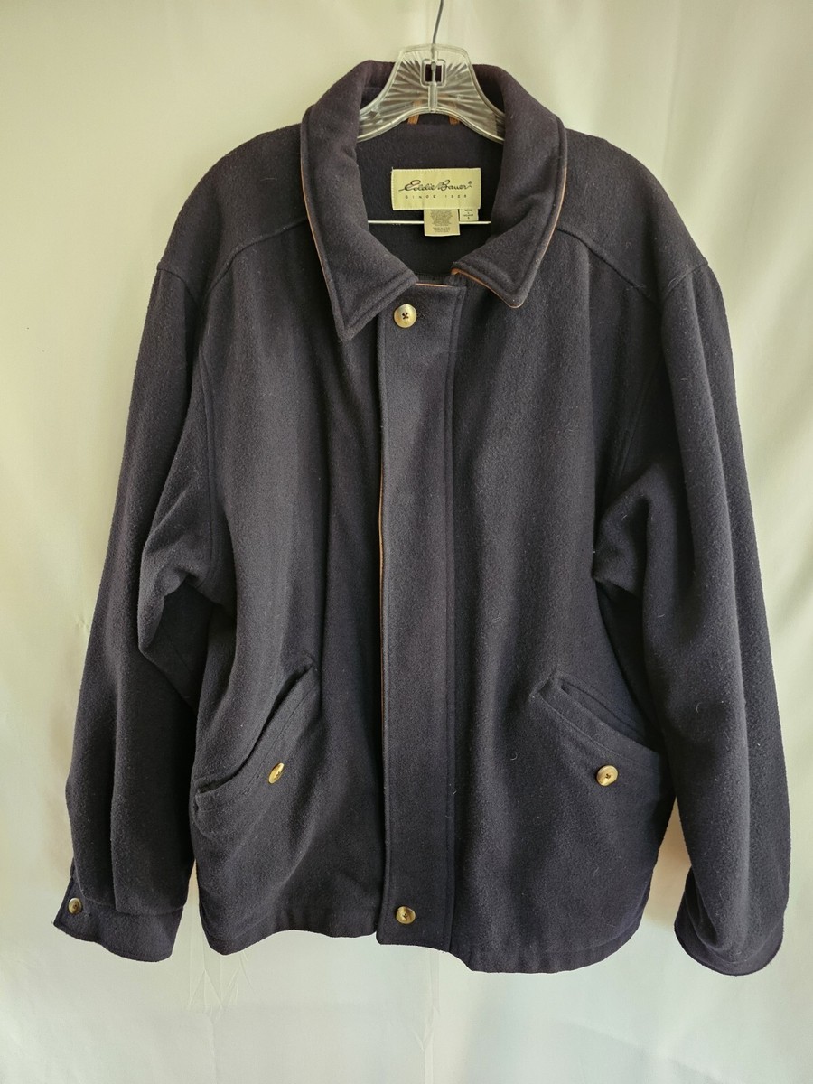 Eddie Bauer Coat Men's Blue Wool Blend Size Medium | eBay
