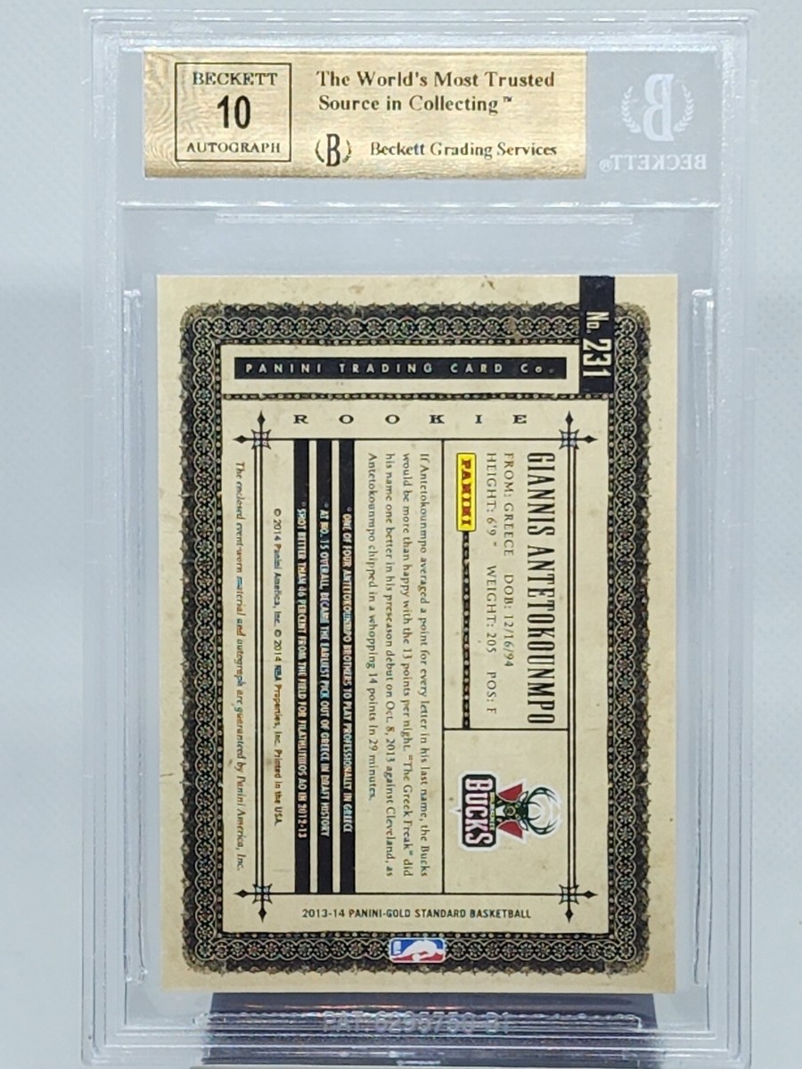 Giannis Antetokounmpo 2013-14 Gold Standard Rookie RPA BGS