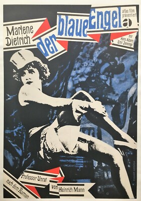 Original German 1963 Marlene Dietrich ''Blue Angel'' Poster
