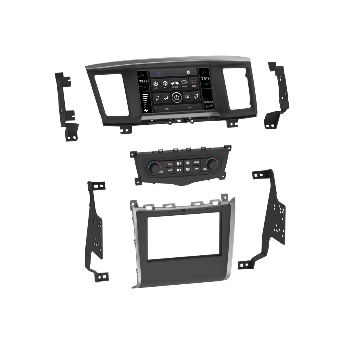 Metra 95-7643 2-DIN Stereo Install Dash Kit Select Nissan