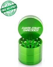 2.12" Santa Cruz Grinder 4 Piece Tobacco Herb Aluminum Shredder Medium Green