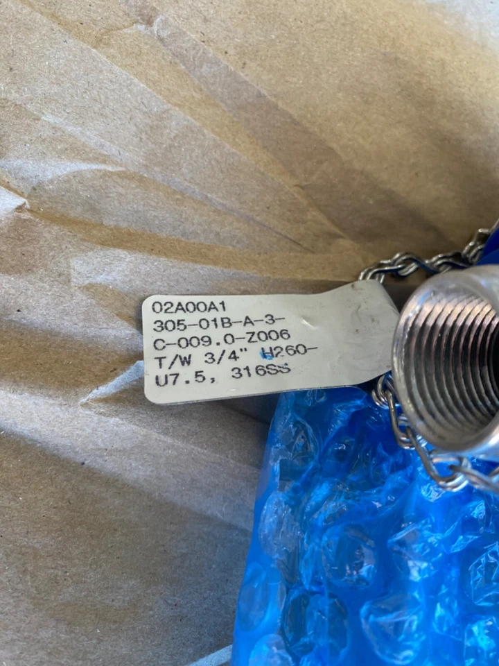 Ultra Electronics/Weed 02A00A1 305-01B-A-3-C-009.0-Z006, T/W 3/4” H260-U7.5 316S - Image 3 of 4