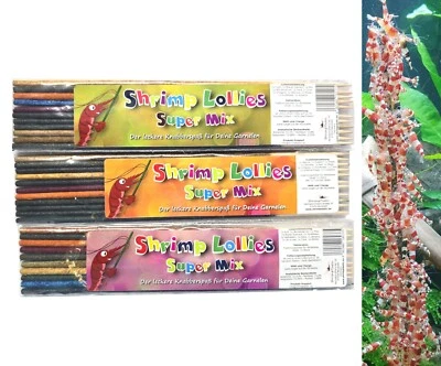 SCHMITT AQUARISTIK Shrimp Lollies Super-Mix Set / 3x11 Lollies = 33 piezas / Sticks Alimento Camarones