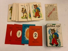 Vintage The Golden Egg Childrens Card Game Hong Kong COMPLETE 41 Cards + Rules