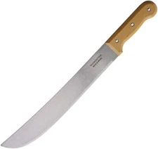 Tramontina Machete Fixed Knife 14" Carbon Steel Blade Natural Hardwood Handle