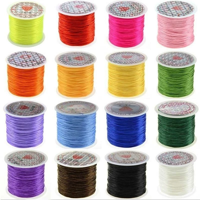 60M/Roll White Stretchy Elastic Rope Cord Crystal String For Jewelry Making  Beading Bracelet Wire Fishing Thread