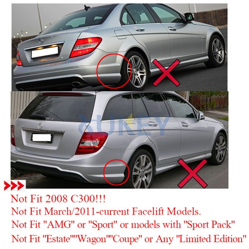 4x For Mercedes Benz C-Class W204 2008-2011 Set Splash Guards Mudflaps Mud Flaps - Picture 5 of 8