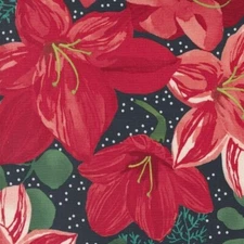 Winterly By Robin Pickens For Moda - Soft Black Christmas Lily  #48760-19