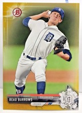Beau Burrows 2017 Bowman Prospect #BP9 - GOLD Border Parallel #'d 9/50 - TIGERS
