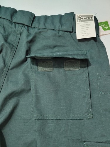 In Service Green Cargo Men 36x38 Work Tactical Outdoor Pant Teflon Rip Stop - Picture 16 of 16