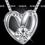 thumbnail 1 - Hollow Heart Crystal Cz solitaire Silver Necklace 18 Inch Chain Gifts for Her GF