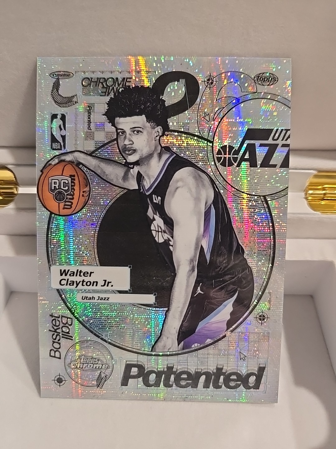 Walter Clayton Jr Topps Chrome Rookie 2025 Case Hit Near Mint Jazz Patented SSP