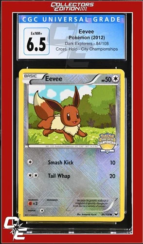 Dark Explorers Eevee 84/108 Crosshatch Holo City Championships CGC 6.5