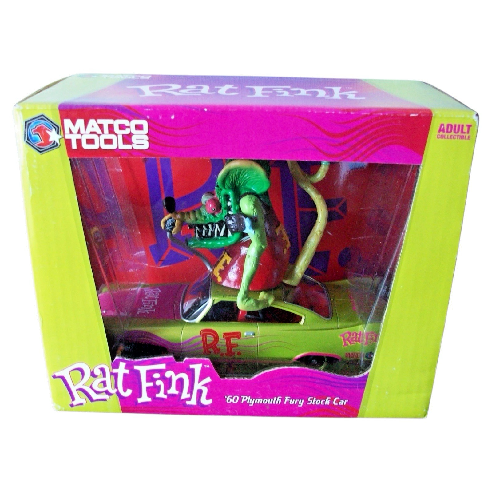 MATCO TOOLS ED ROTH RAT FINK FIGURE 1960 PLYMOUTH FURY MOPAR STOCK CAR ...