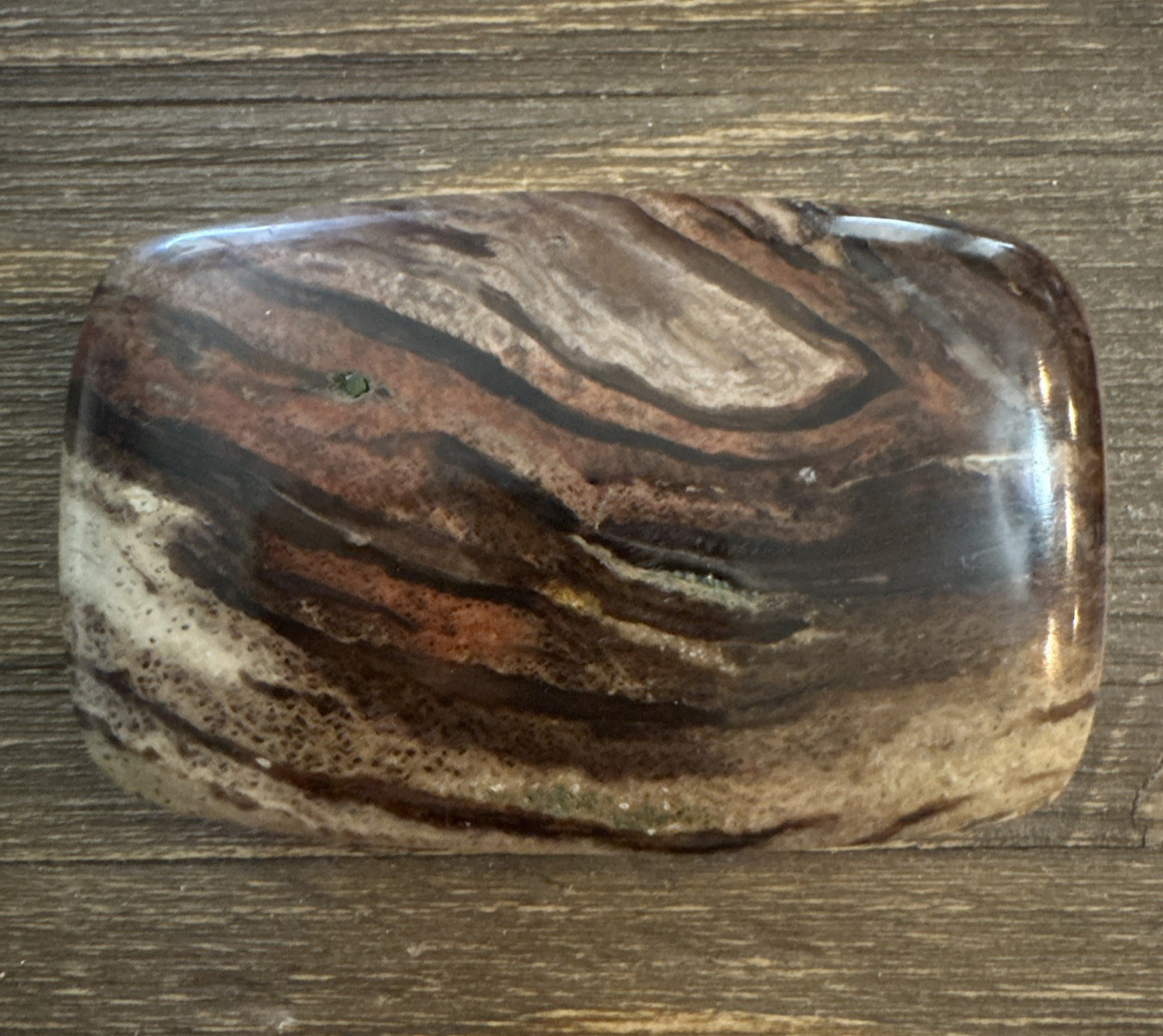 Large Polished Stone Rectangle Rounded Corner Bel… - image 1
