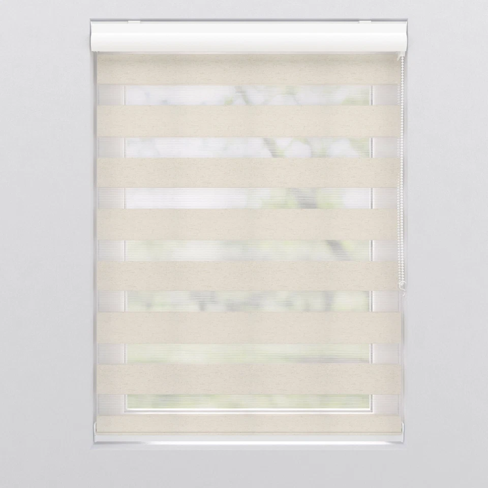 Doppelrollo Fensterrollo Sonnenschutz mit Blende Kassette Bohren Duo Rollo Innen - Bild 4 von 4