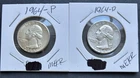 1964P and 1964D Silver Washington quarters, Nice shape CombineShip