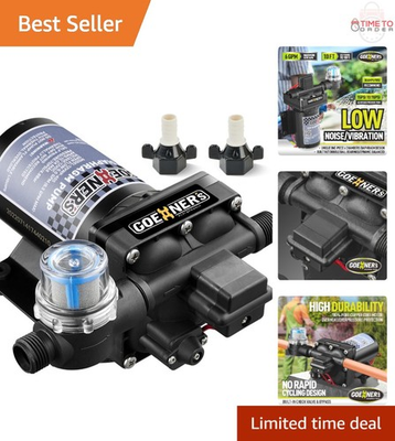 #ad RV Fresh Water Pump 12V DC 6 GPM Stainless Steel Pressure Switch Marine Caravan $151.97