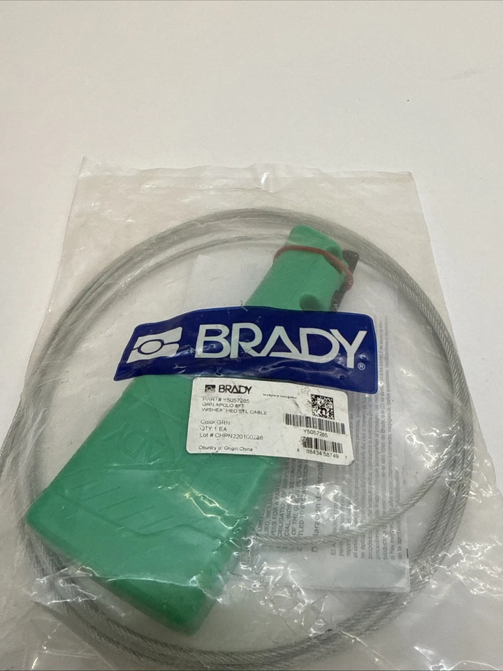 Brady Y5057265 GRN APCLO 8 FT CON CABLE STL FORRADO Foto 3 de 3