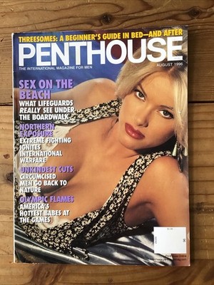 PENTHOUSE MAGAZINE AUGUST 1996 - PAIGE SUMMERS Cover - SEX ON THE BEACH E-4