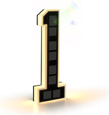 9 Inch Solar Lighted House Numbers for Outside, Light up Waterproof LED Address