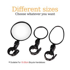 2Pcs Universal 360  Rotatable Wide-Angle Convex Mirror Rearview Mirror for Mount