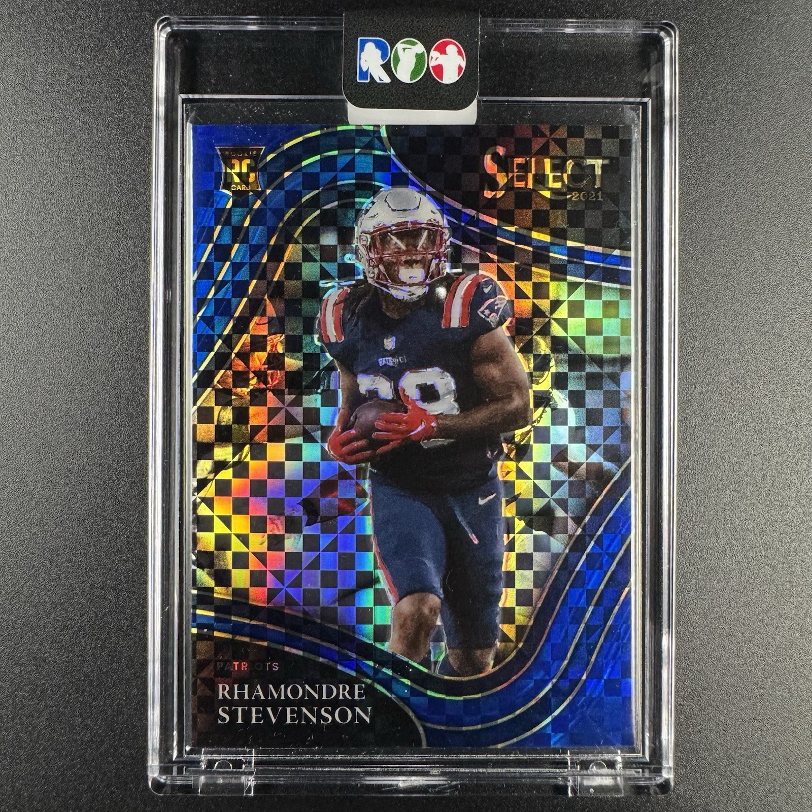 Rhamondre Stevenson 2021 Select Blue Prizm Field Level Rookie /49 #375 PATRIOTS