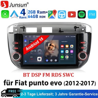 Android 15 Autoradio Carplay Für Fiat Grande Punto EVO 199 Linea 2012-2017 Navi