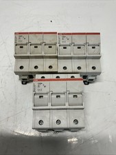 Lot of 3 ABB E93 50S DIN Rail Fuse Holders AC-923