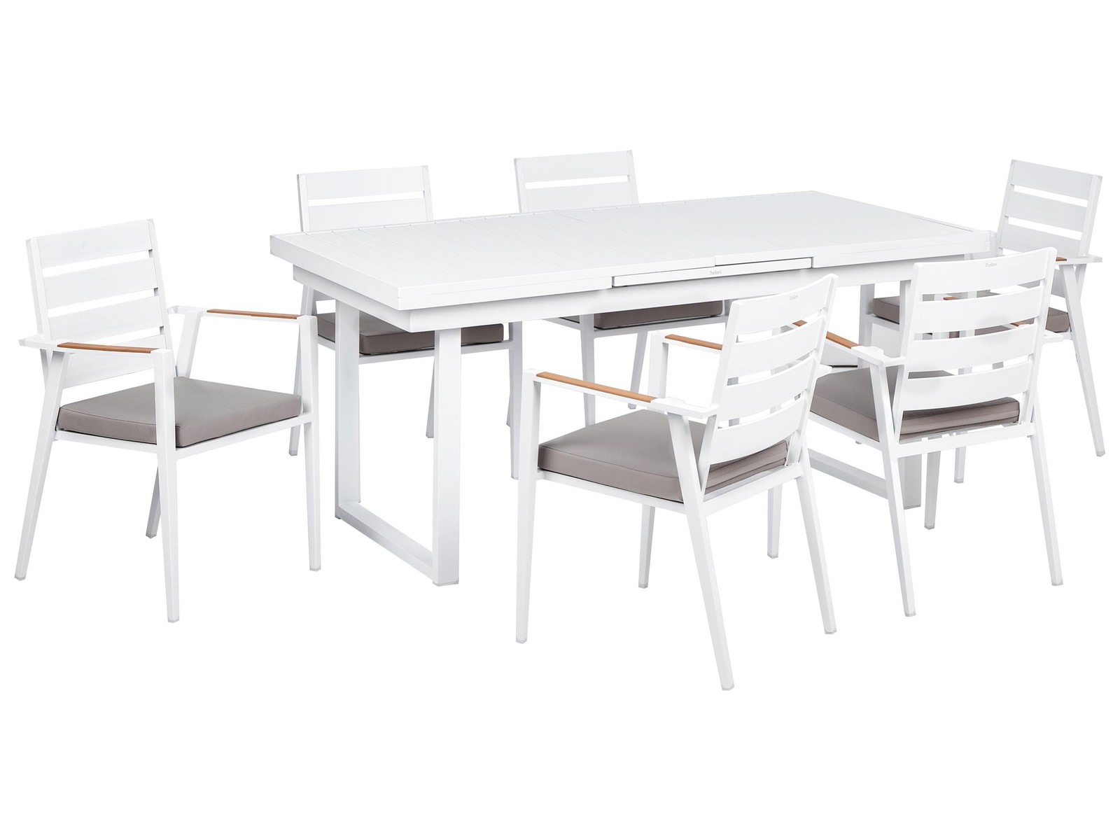 Set da pranzo 6 posti metallo nero grigio Valcanetto/Taviano