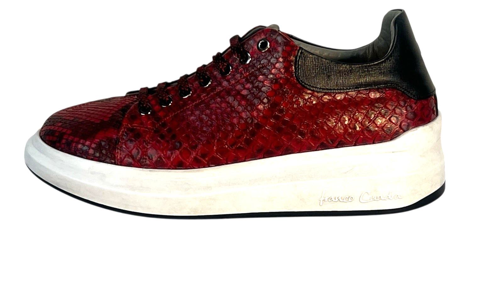 Franco Cuadra Python Leather Platform Sneakers De… - image 2
