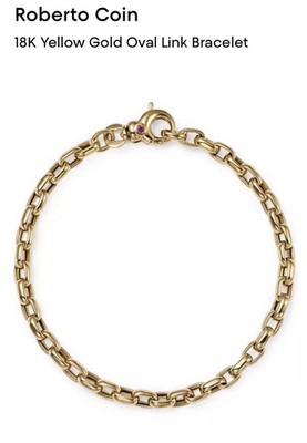 Roberto Coin 18K Yellow Gold Oval Link Bracelet