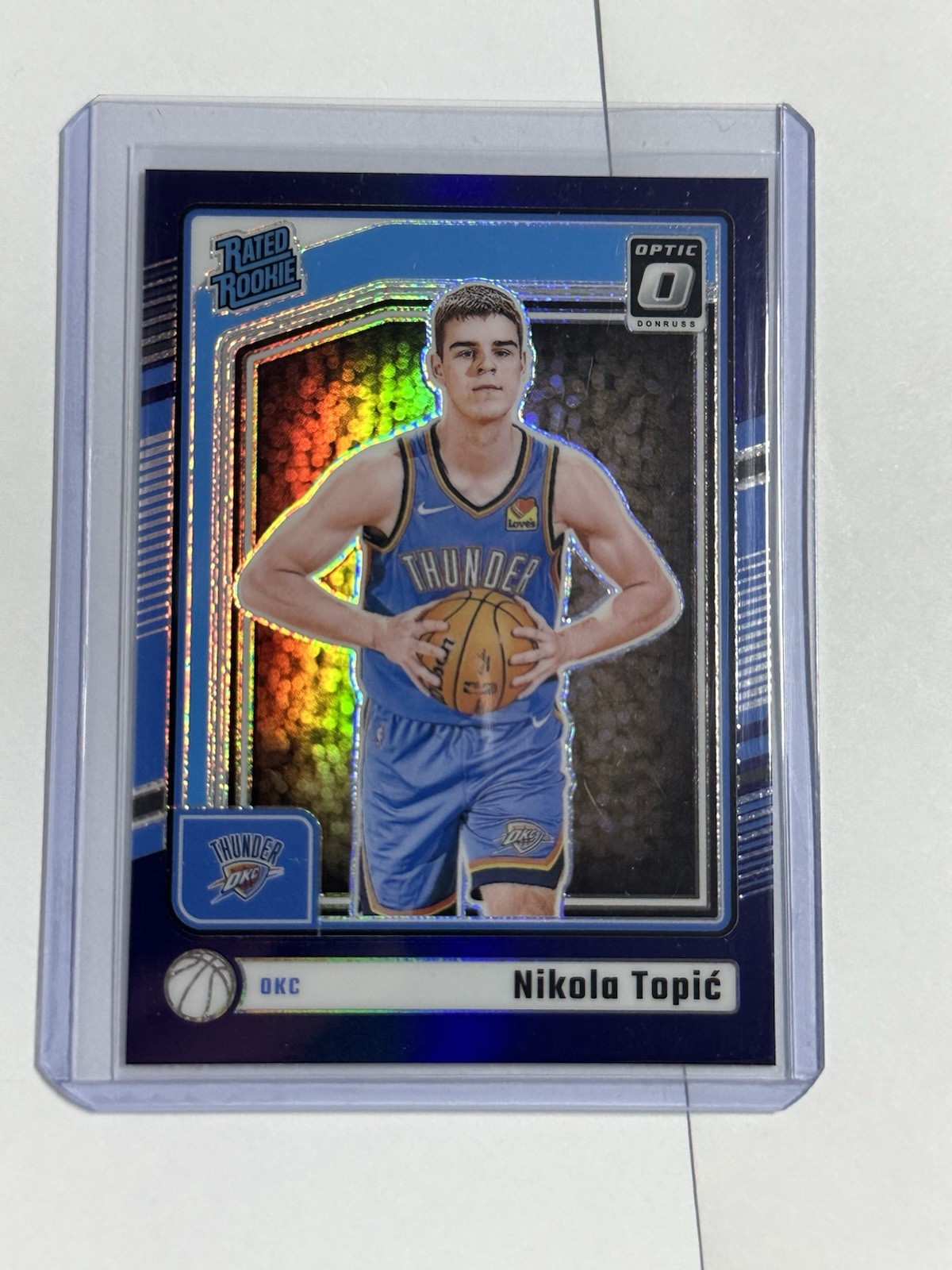 2024-25 Panini Donruss Optic - Rated Rookie Nikola Topic #278 Purple Prizm (RC)