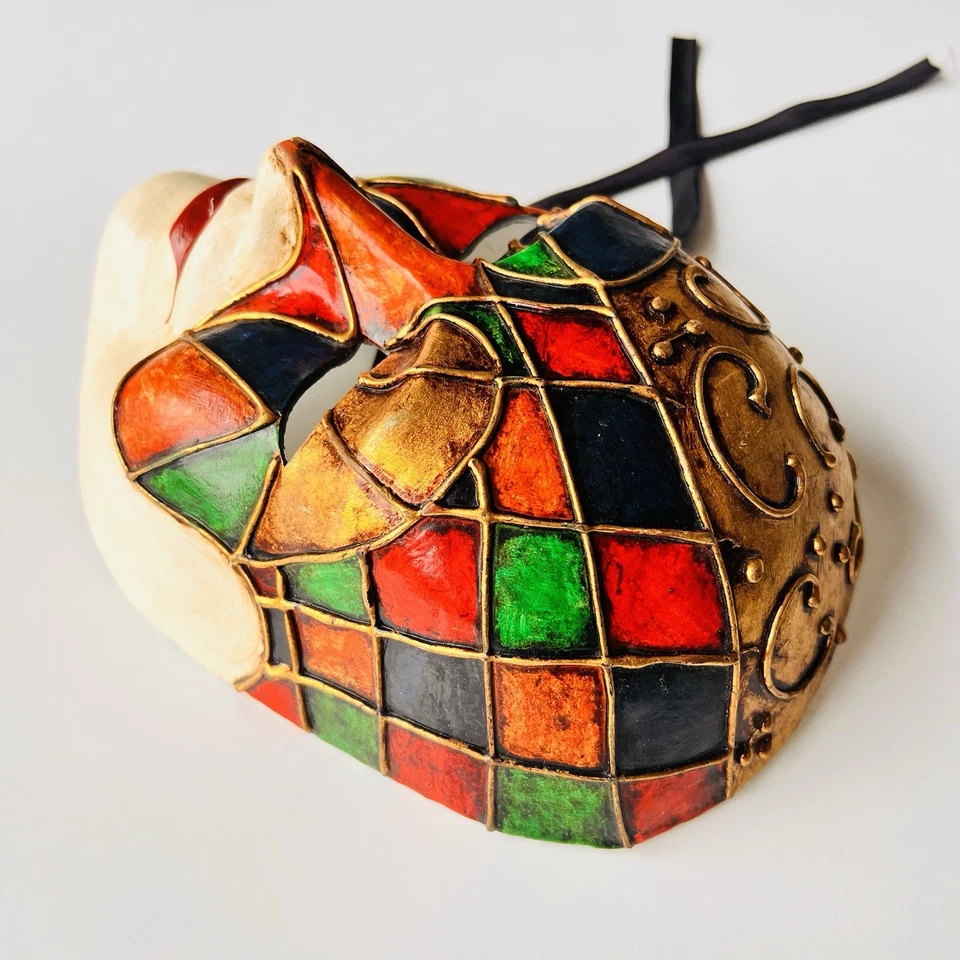 Mask Venetian Volto Harlequin Venetian Mask - Image 4 of 4