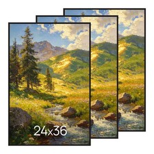 24x36 Poster Frame Black 3 Pack, Scratch-Proo...